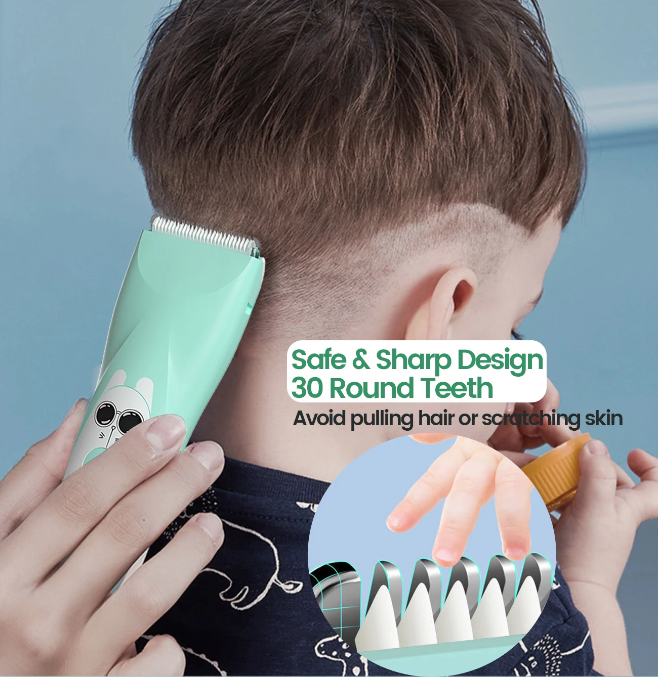 Quiet Baby Hair Clipper Electric Rechargeable Kids Hair Trimmer Children Grooming Haircut Machine Ceramic Blade Waterproof hair clipper hair trimmer