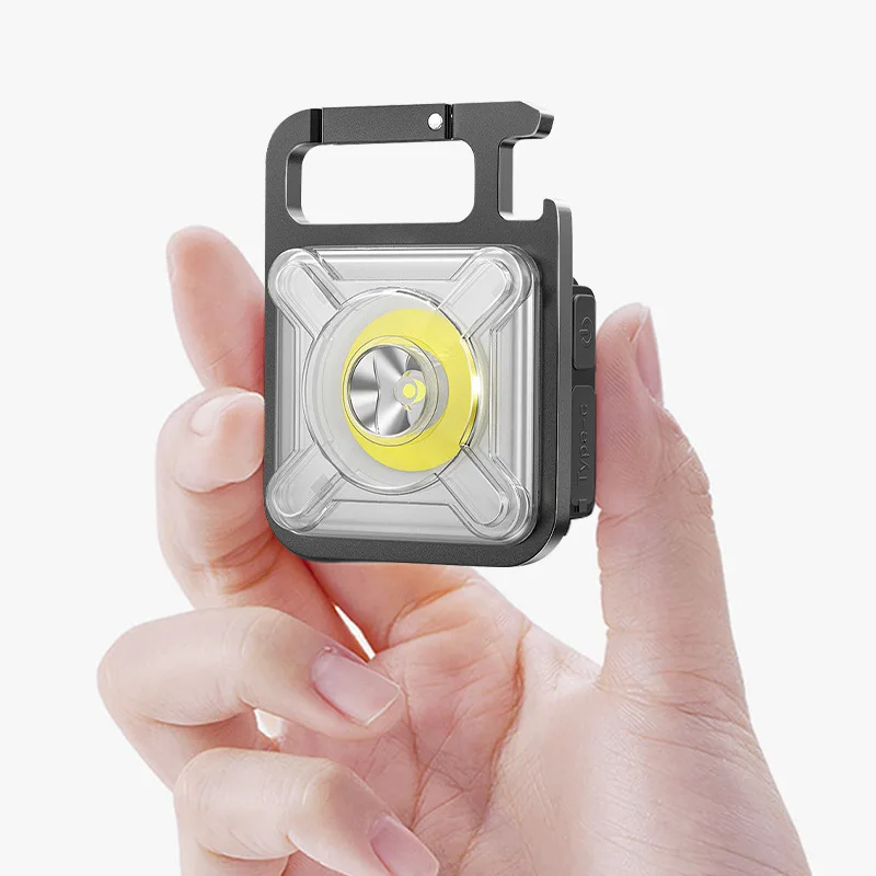 

Mini Multi-Function Headlamp Keychain Lamp Strong Light Outdoor Emergency Working Lamp With Flashlight Fishing Camping Head Lamp