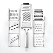  Kitchen Shredder Cutter Stainless Steel Portable Manual Vegetable Slicer Easy Clean Multi Purpose Grater With Handle Home Gadget 