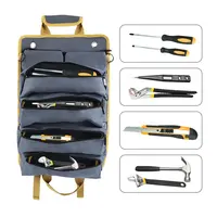 1 Piece Multifunctional Roll Up Tool Bag, Wrench Roll, Car First Aid Kit Wrap Roll Organizer, Hanging Tool Zipper Tote Bag 1