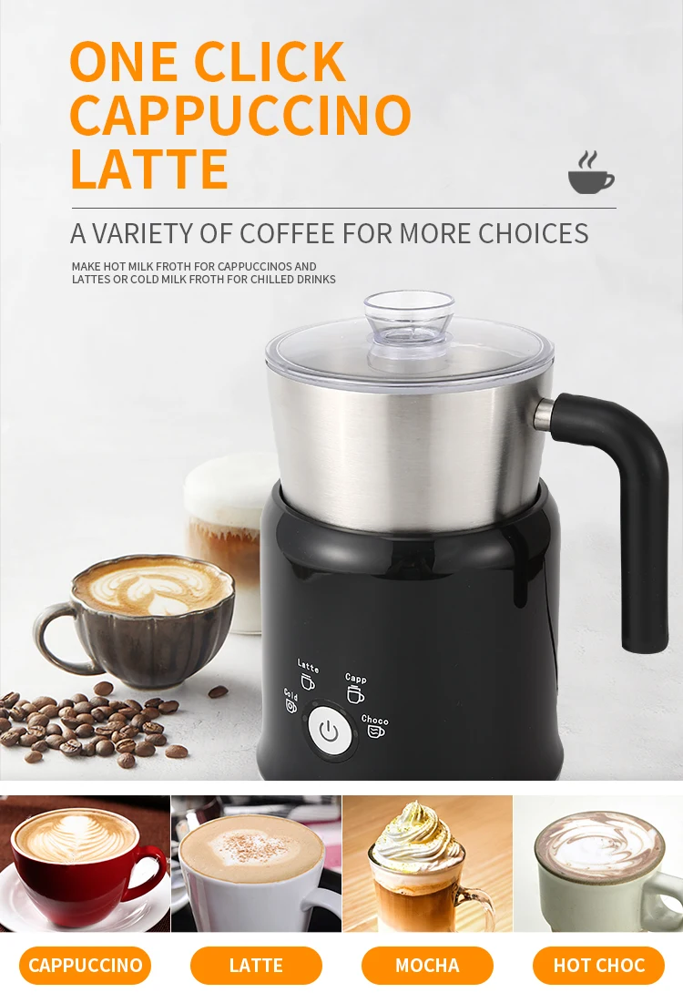 Electric Hot and Cold Automatic Milk Frother  For Making Latte Cappuccino Coffee Frothing Foamer Milk Froth Cooking Appliances