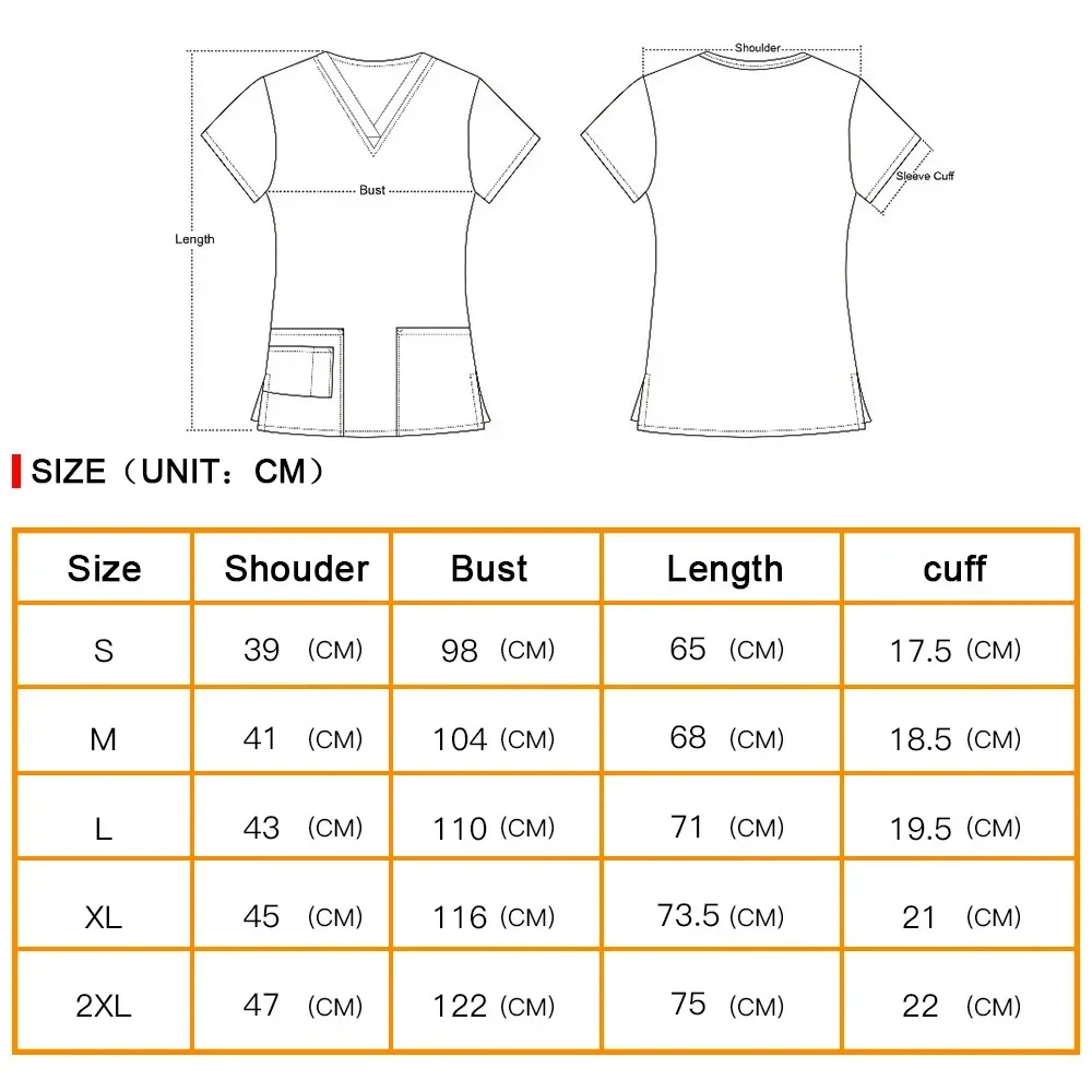 Medical Scrubs Cartoon Printing New Surgical Uniforms Woman Scrubs Jacket Veterinary Uniform Mens Scrub Tops Unisex Cotton Medical Accessories