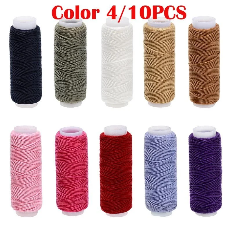 10Pcs 20S/3 데님 바느질 스레드 롤 두꺼운 청바지 캔버스 가방 바느질을위한 혼합 색상 스레드 100% 폴리 에스터 소파 바느질 용품