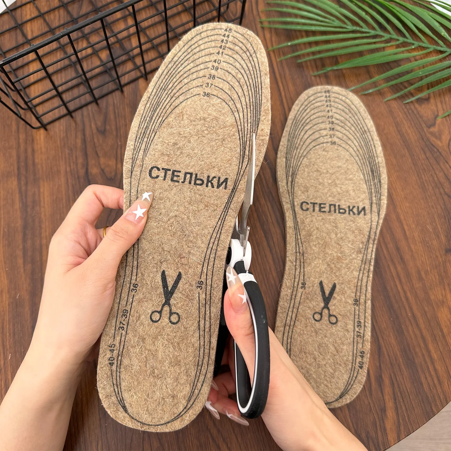 Wool Felt Insoles for Men Women Scalable Warm Shock-absorbing Insoles Shoes Pads Breathable Boots Pad Keep Warm Thicken Insole