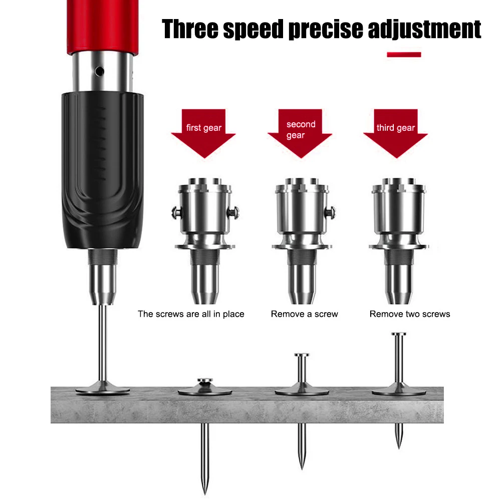 Portable Home Fit Up Metal Plate Nailer Multi-function Wall Fastening Tool Labor-Saving Nail Machine Wall NailsShooting Machine 5
