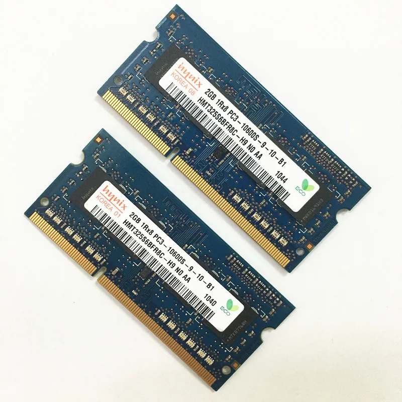 hynix ddr3 rams 2GB 1RX8 PC3-10600S-9-10-B1/B2 DDR3 2GB 1333MHz laptop  memory 1.5V