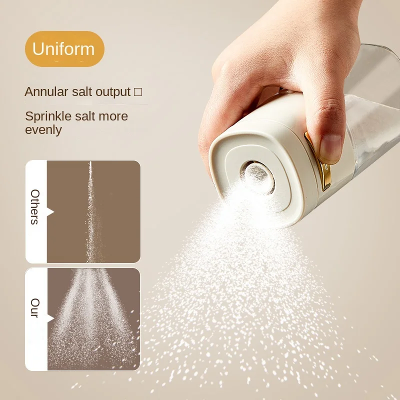 Metering Salt Shaker Push Type Seasoning Salt Dispenser Tank Sugar Bottle Spice Pepper Shaker Jar Can Bottle