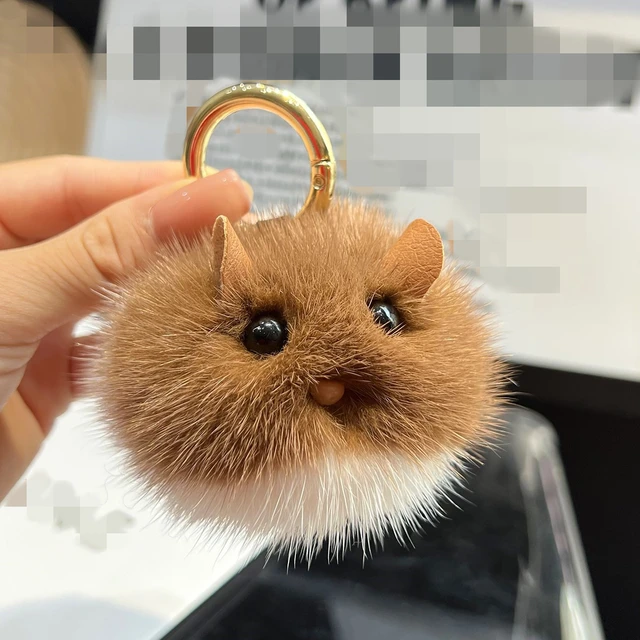 Luxury Real Mink Fur Little Mouse Charm Keychain Women Plush Cute Pendant  Handbag Ornaments Toys Doll Car Keyrings Emo Gifts - AliExpress