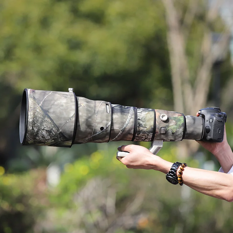 CHASING BIRDS 카무플라주 렌즈 코트, 캐논 EF 800mm F5.6 L IS USM 방수 및 방수 탄성 렌즈 보호 커버