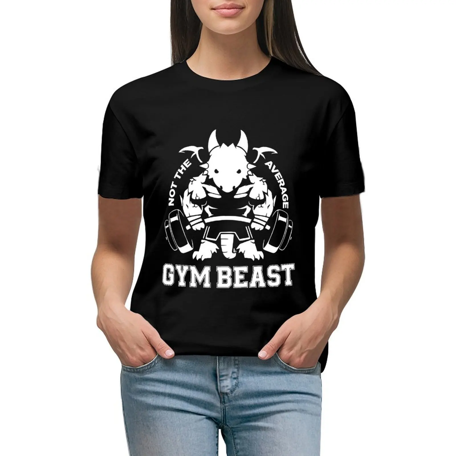 

Not the average GYM BEAST T-Shirt new edition customs customizeds t shirt dress Women