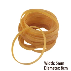 High Elastic Wear - Resistant Wide Rubber Bands for Versatile Use - 8cm Diameter, Multiple Pack Sizes Available (Width 5mm)