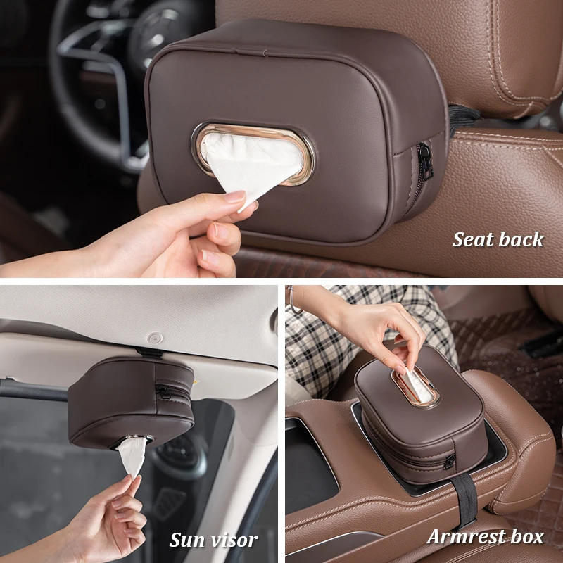 폭스바겐 VW 골프 4 5 6 7 8 MK4 MK5 MK6 MK7 차량용 티슈 박스 센터 콘솔 암레스트 냅킨 박스 고정 스트랩 포함