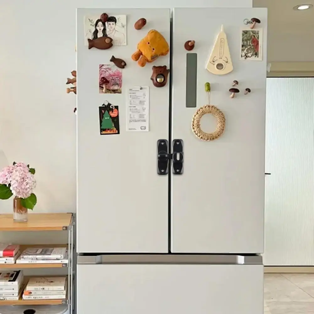 Description Picture 3 of itemSliding Door Window Latch Hardware Flat Opening Buckle No-Punch Swing Door Lock Buckle For Garden Bathroom Cabinet Window