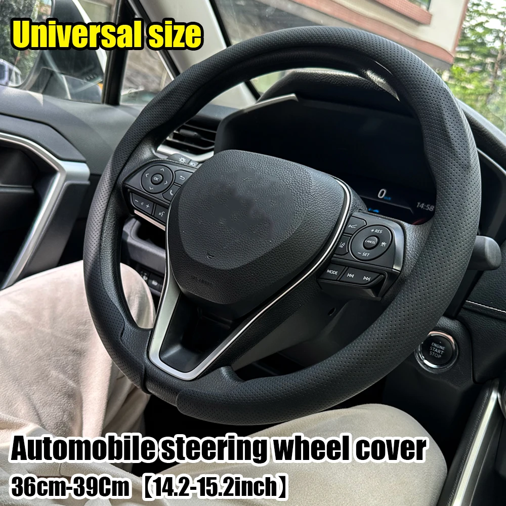 Coprivolante Universale in Pelle Traspirante Antiscivolo, Misura 36-38cm, Protezione per Volante Auto, Accessori Auto Adatti - Image 6