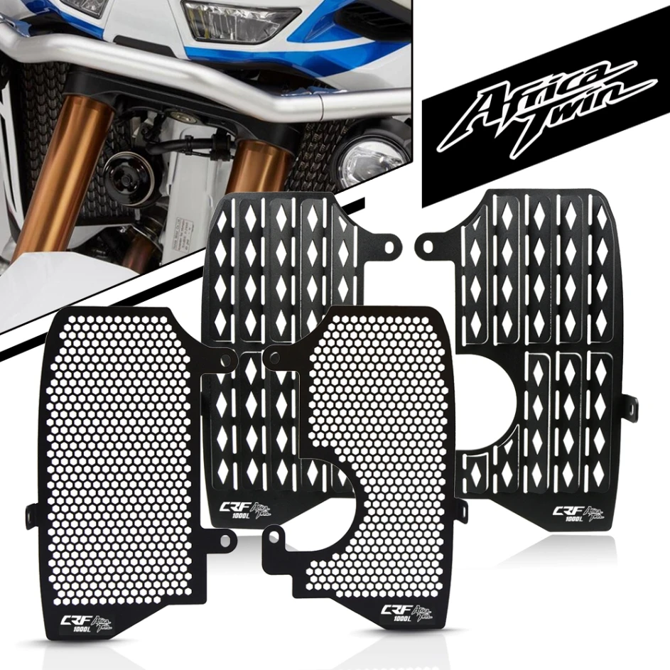 

FOR Honda CRF1000 CRF 1000 L CRF1000L Africa Twin CRF1000L ADVENTURE Sports Moto Radiator Grille Guard Cover 2016 2017 2018 2019