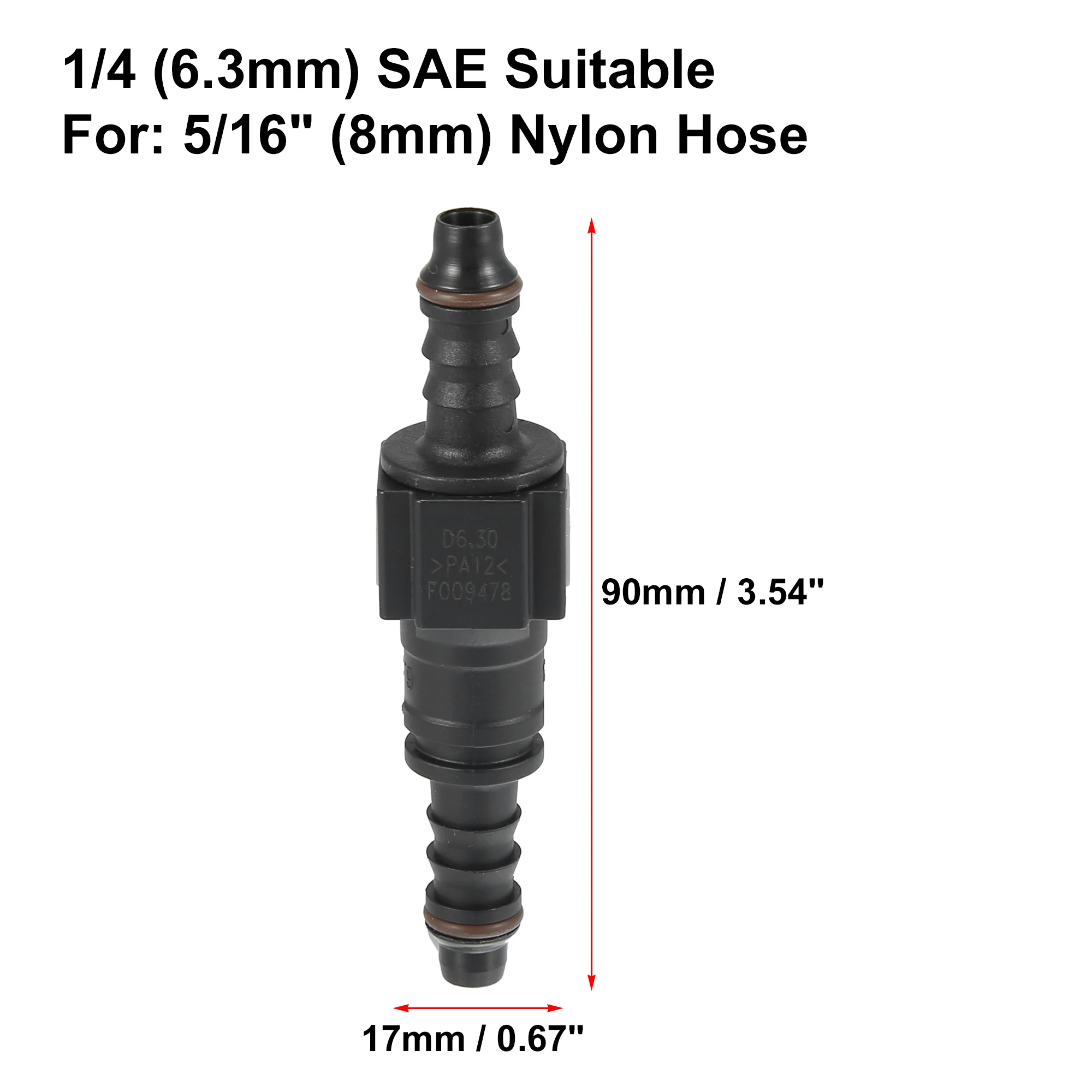 Hose Coupler X Autohaux 6.3/7.89/9.49/9.89/11.8/15.82 8mm 10.5mm Fuel Line Hose Quick Release Connector Disconnect Hose Fuel Line Coupler