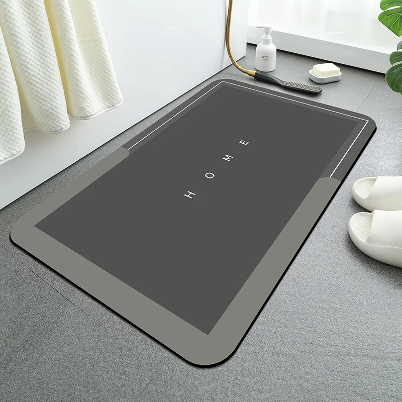 1pc 40*60cm Floor Mat For Bathroom Non Slip Fast Drying Soft Carpet Shower Tub Outdoor Doormat