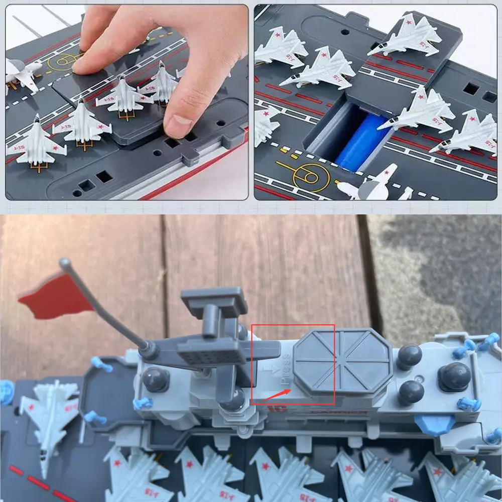 RC Warship 26.7 inch(68CM) Super Long Hull RC Boat Charging Military Children's Toy boy Electric Toy Ship Aircraft Carrier Warsh 6