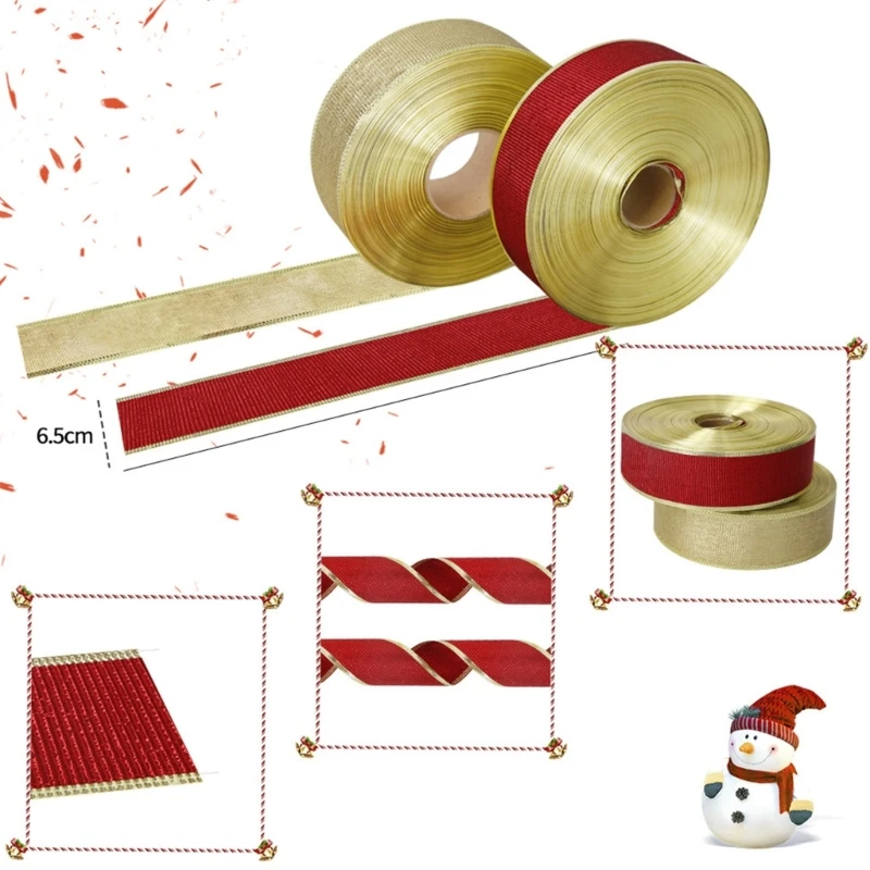 

2m Christmas Ribbon Hair Bows Gift Tree Wrapping Festival Supplies DIY Craft