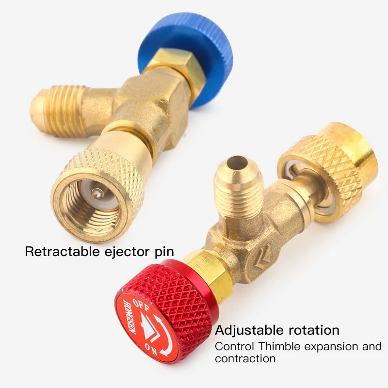 Socket Adapter Converter HS R410a R22 Refrigeration Tool Air conditioning Safety Valve Adapter Fitting Refrigeration Charging Copper Adapter For R410A