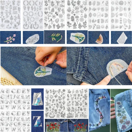 2pc Water Soluble Stabilizer Stitching Handmade Embroidery Crafts Paper Hand Dissolving Tear Away Transfer Paper Sewing Supplies