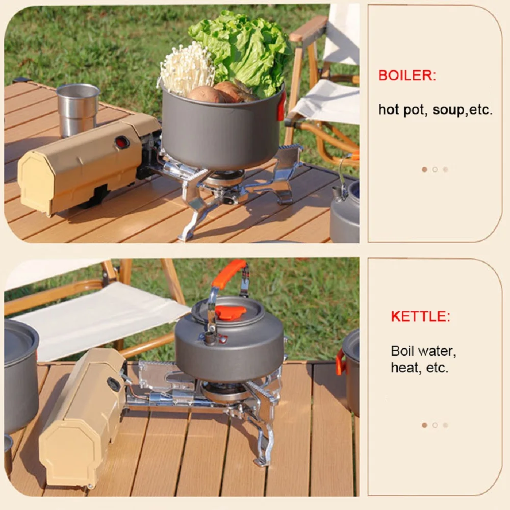 Camping Gas Stove 2600W Portable Folding Cassette Stove Outdoor Hiking BBQ  Travel Cooking Grill Cooker Gas Burner Heating System - AliExpress