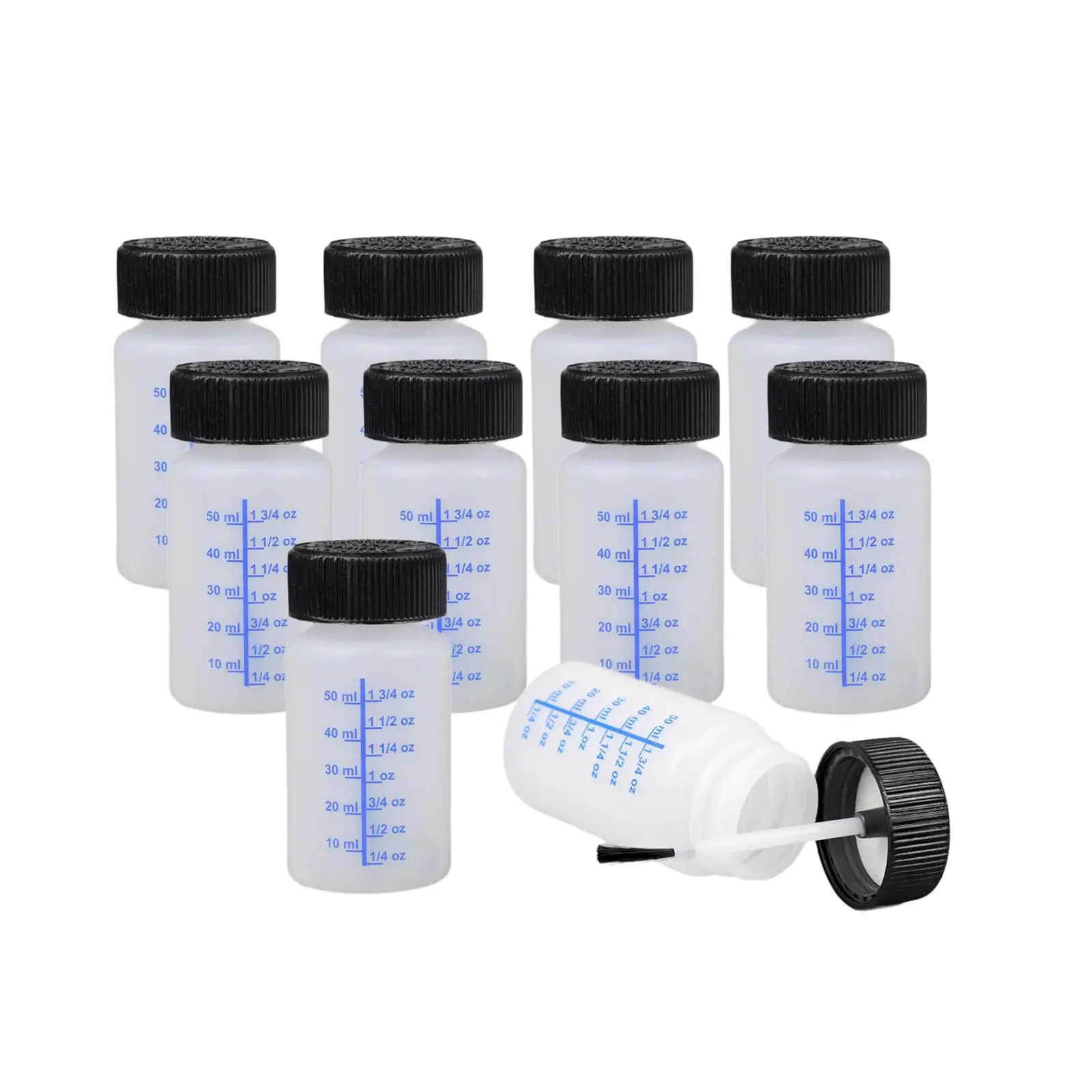 10x Touchup Paint Applicator Bottle 2oz Fluid Capacity with Paint Mixing Balls