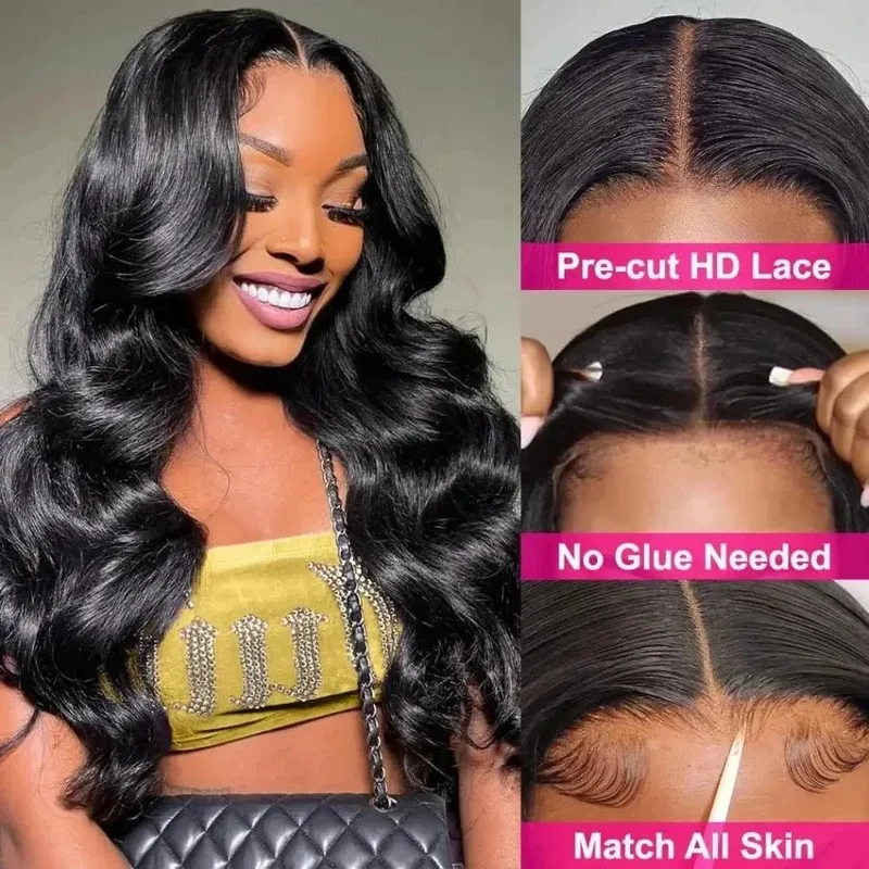 30 38 Inch 13x6 HD Lace Front Body Wave Wigs Human Hair 100% Waves 13x4 Transparent Lace Frontal Wig For Women
