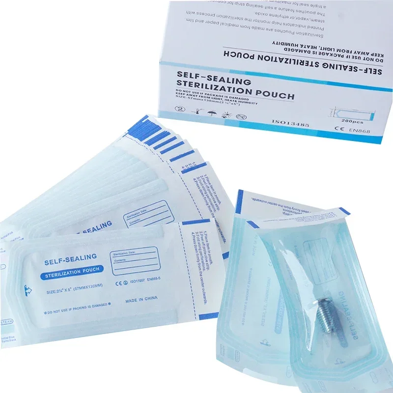 200pcs/box Self-sealing Sterilization Pouches Bags 5 Sizes Medical-grade Bag Disposable Tattoo Accessories Supplies