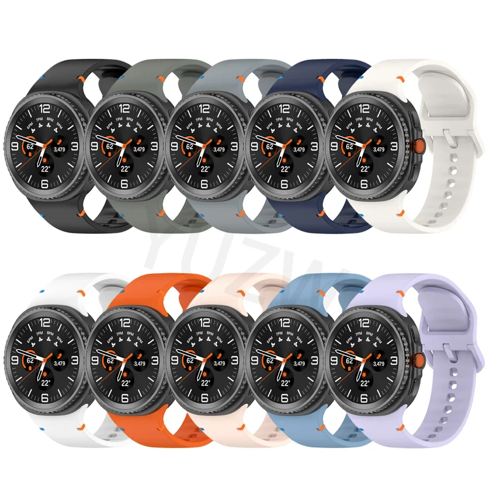 For Samsung Watch 8 Strap Original Silicone Soft Watchband Replacement Band No Gap Galaxy Watch 8 classic 40mm 44mm 46mm Correas