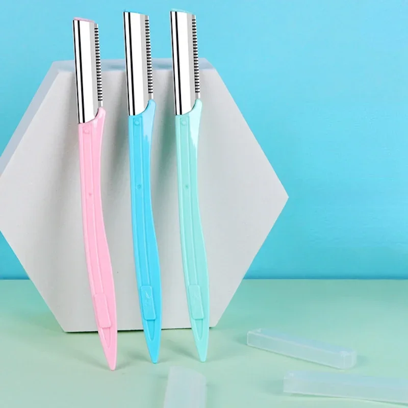 Stainless Steel Eyebrow Trimmer Portable Beauty Multi-purpose Safety Sharp Shaving Blade Face Safety Razor Beauty Tools 1/3pcs