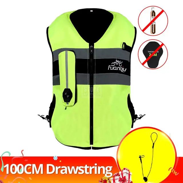 New Motorcycle Jacket Motorcycle Air Bag Vest Moto Air-bag Vest Motocross Racing Riding Airbag System Airbag CE Protector Green Air Bag Vest 2