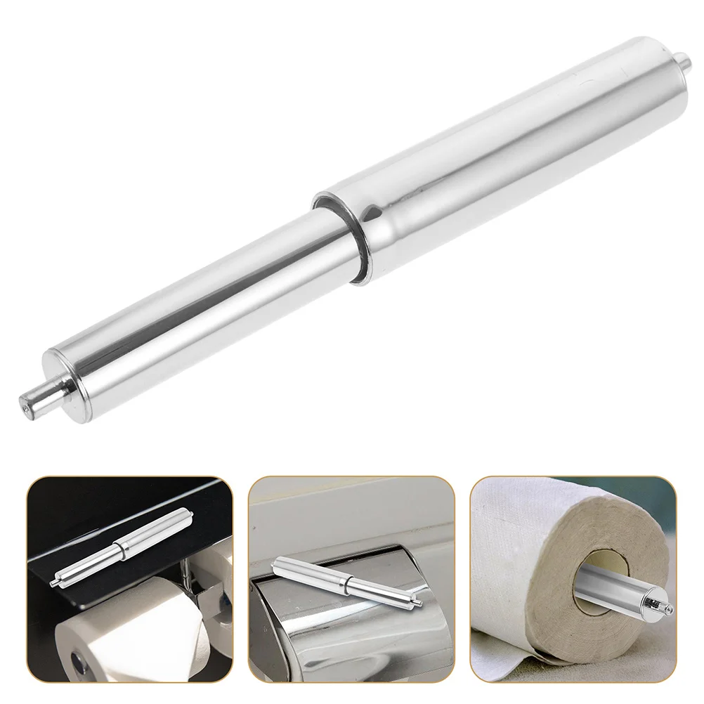 2 Pcs Plastic Tissue Holder Rod Paper Roll Holder Insert Simple Telescopic Toilet Paper Roller Replacement Supplies