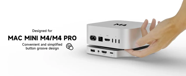 Minisopuru Mac Mini M4 Hub Dock with 4TB M.2 NVMe SSD