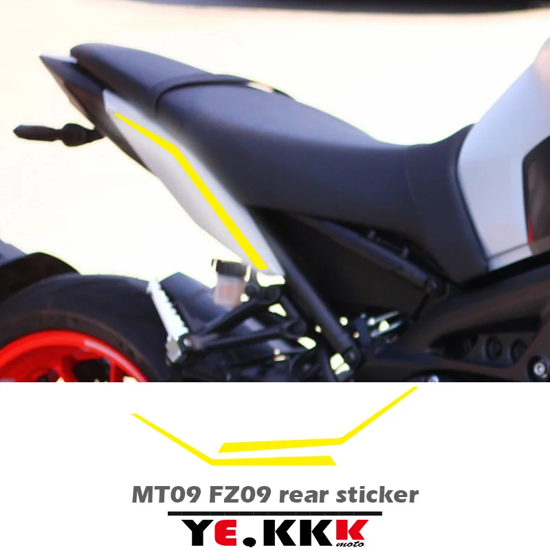 For YAMAHA MT09 MT-09 MT-09SP FZ09 Rear Tail Fairing Sticker Decals Hollow Line Stickers Custom Color MT 09