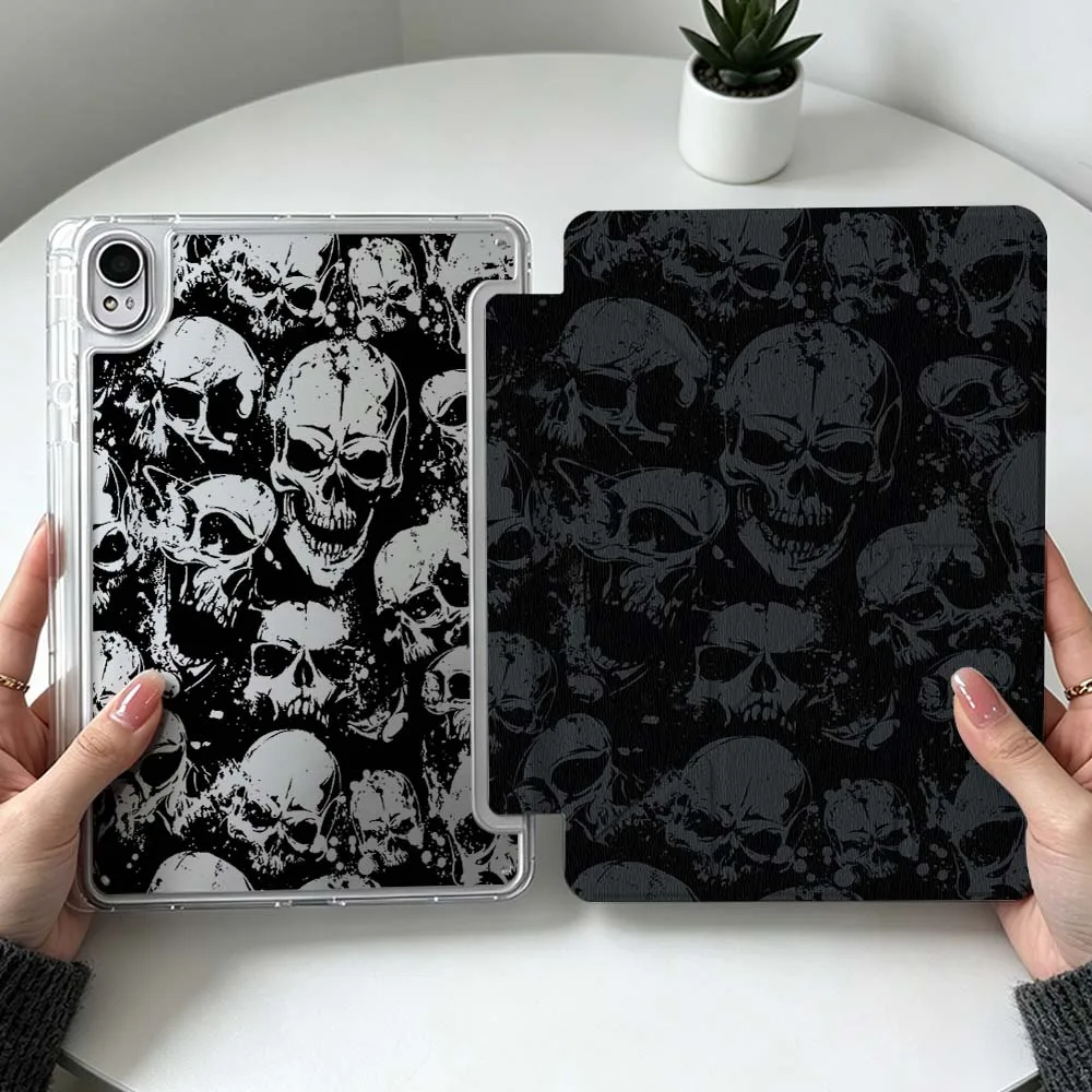 Black Skull Pattern Soft Tablet Case