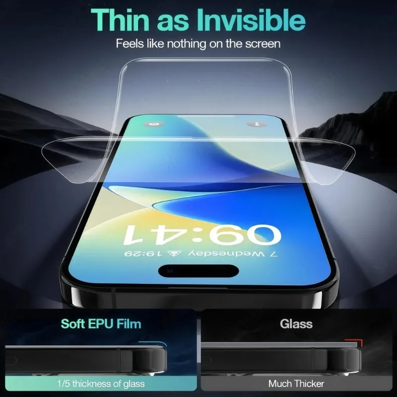Premium 4-Pack Full Cover Hydrogel Screen Protector Film