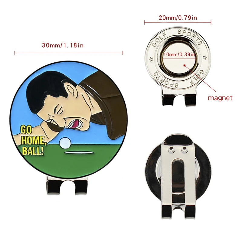 Golf Hat Clip Ball Hat Clip Marker Magnetic Removable Creative Patterns Golf Ball Position Mark Golfer Gift Accessories golf ball mark golf hat clip