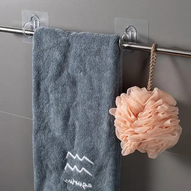 Crochets ronds muraux multifonctionnels, 10 pièces, poinçonnage gratuit, support de rangement de pâte sans couture, cuisine salle de bains, anneau domestique 3