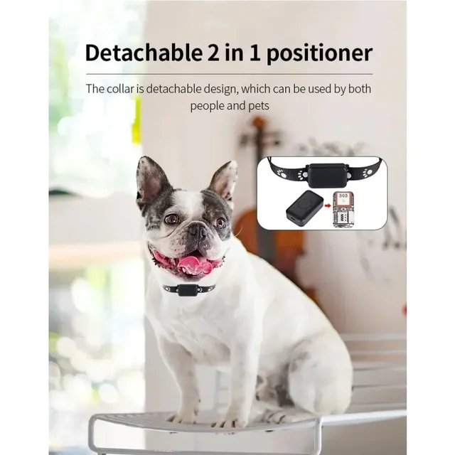 Mini Tracker Waterproof Dog GPS Collar, Dog Collar Cats Locator Smart Trackeing Alarm Device,Real-Time Call Remote GPS Locator 3