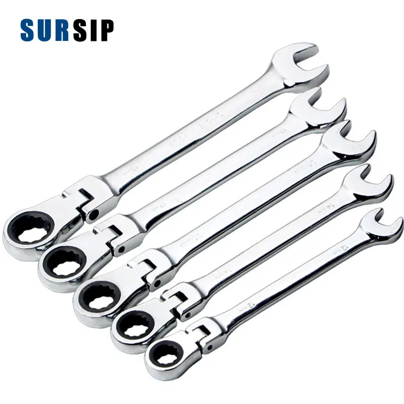 

Key Ratchet Wrench Set 72 Tooth Gear Ring Torque Socket Wrench Set Metric Combination Ratchet Spanners Set Car Repair Tools