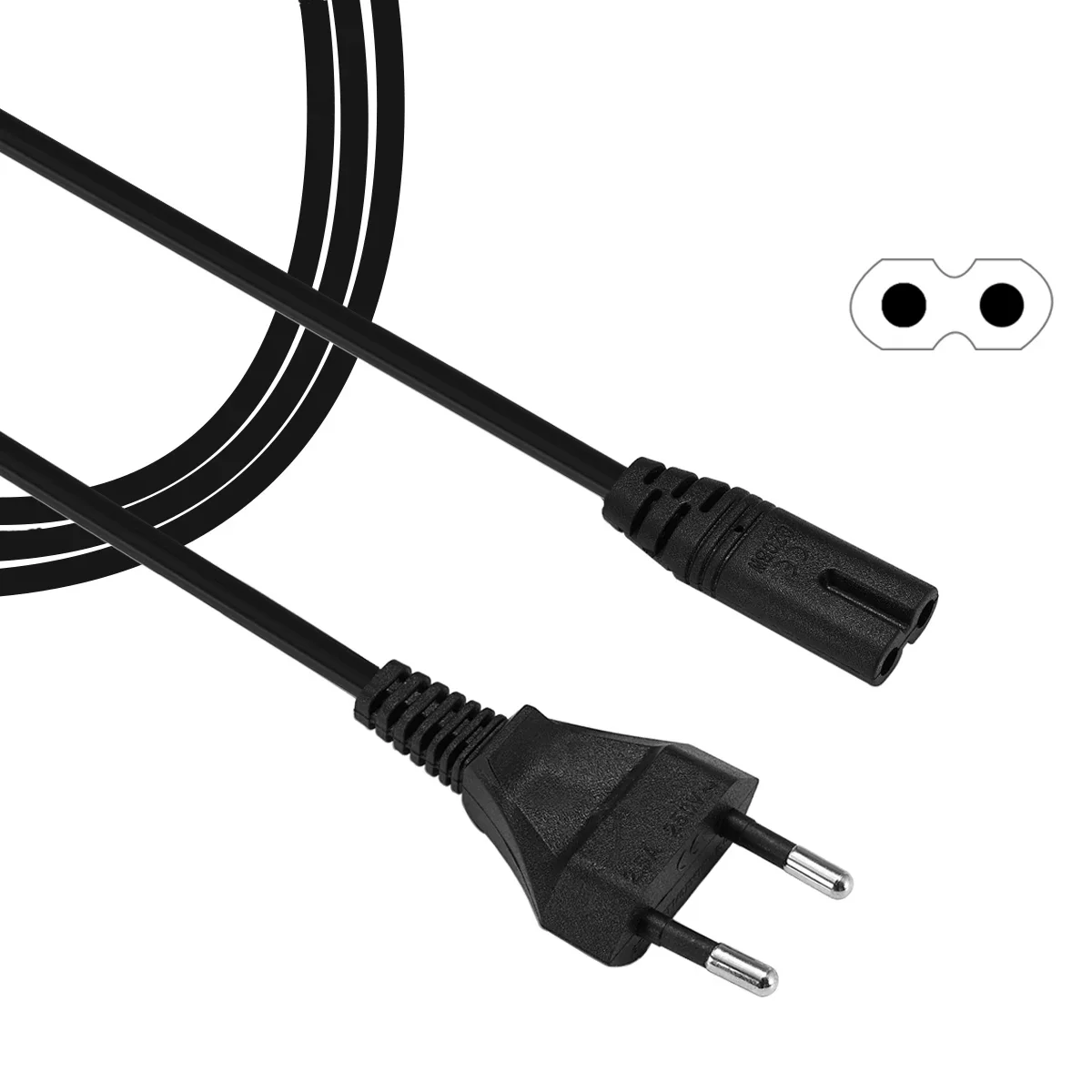 European Power Extension Cord 0.5/1/1.5/2/3/10m IEC C7 EU Plug AC For Sony TCL TV Radio Guitar Pedal Monitor Charger
