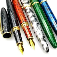 Kaigelu 222 fountain pen pure copper rod rotating cap titanium-plated nib with rotating ink absorber school office gift pens 1