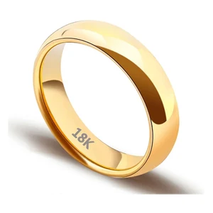 Позолоченное кольцо золотого цвета модное женское простое свадебное кольцо для пары обручальное ювелирное изделие подарок