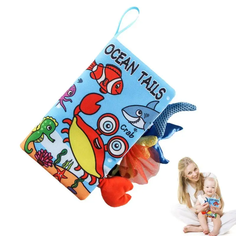 

Kids Cloth Books Kids Books Touch And Feel Sensory Learning Stroller Toys 3D Digital Animal Alphabet English Cloth Book Sound