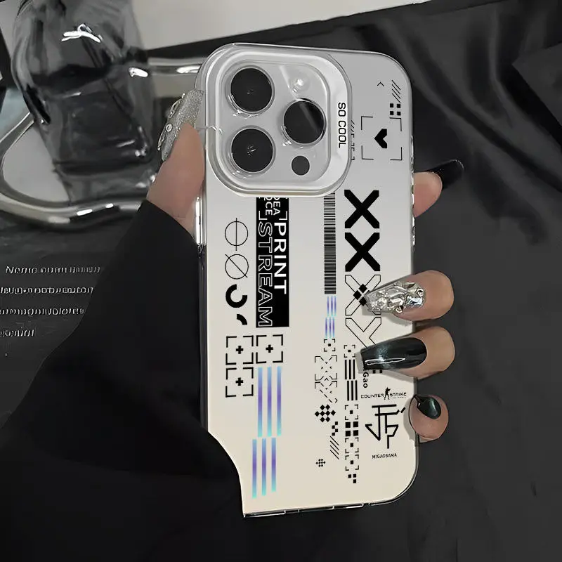 Stylish Shockproof Matte Clear Phone Case - Hot Fashion Game CS Design, Protective Back Cover