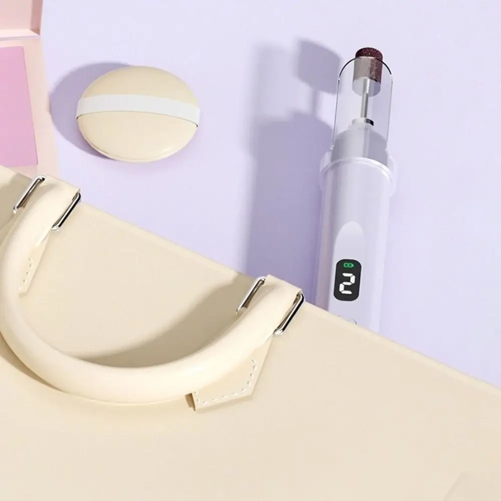 Handheld Electric Nail Polisher LCD Display Rechargeable Wireless Nail Dryer with UV Lamp Fast Curing Nail Sanding File Pedicure