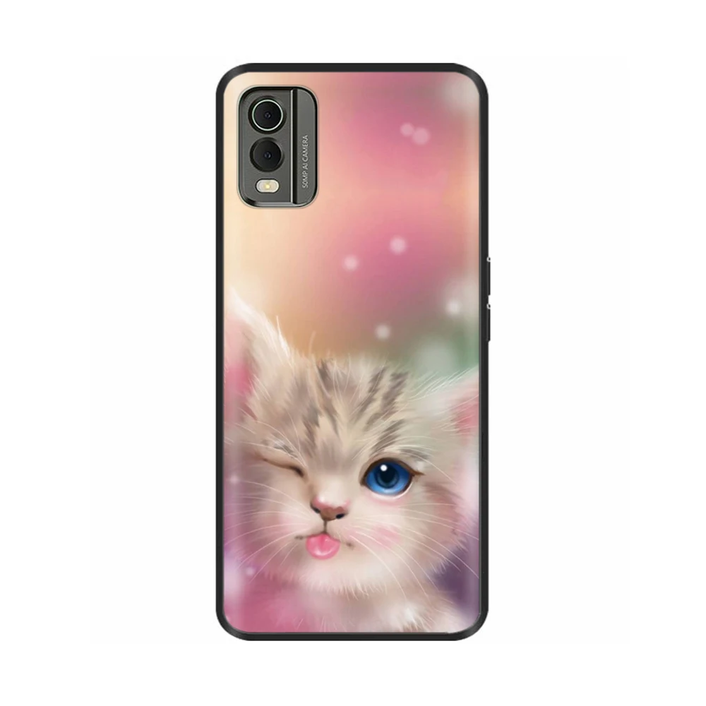 Stylish Black Silicone Shockproof Phone Case - Soft Painted Bumper Cover