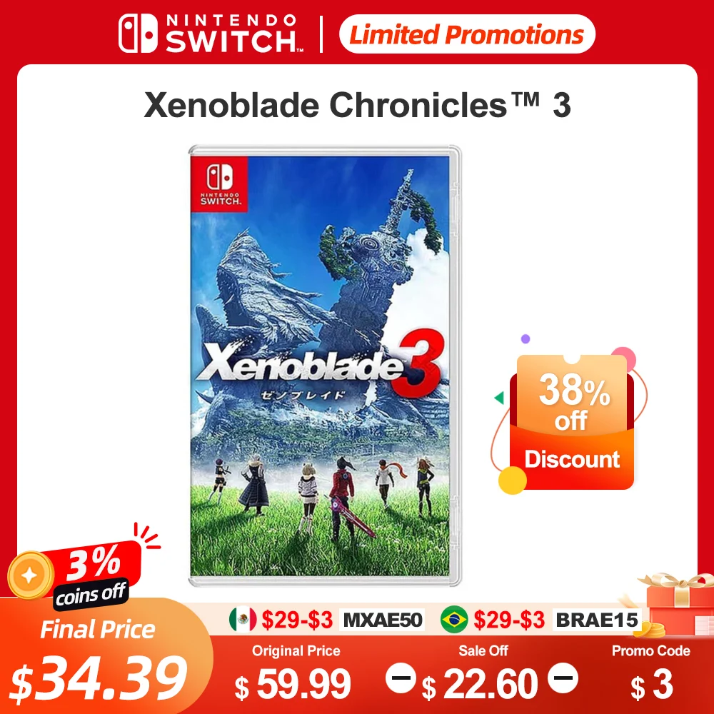 

Xenoblade Chronicles 3 Nintendo Switch Game Deals 100% Official Physical Game Card RPG Genre for Switch OLED Lite Game Console