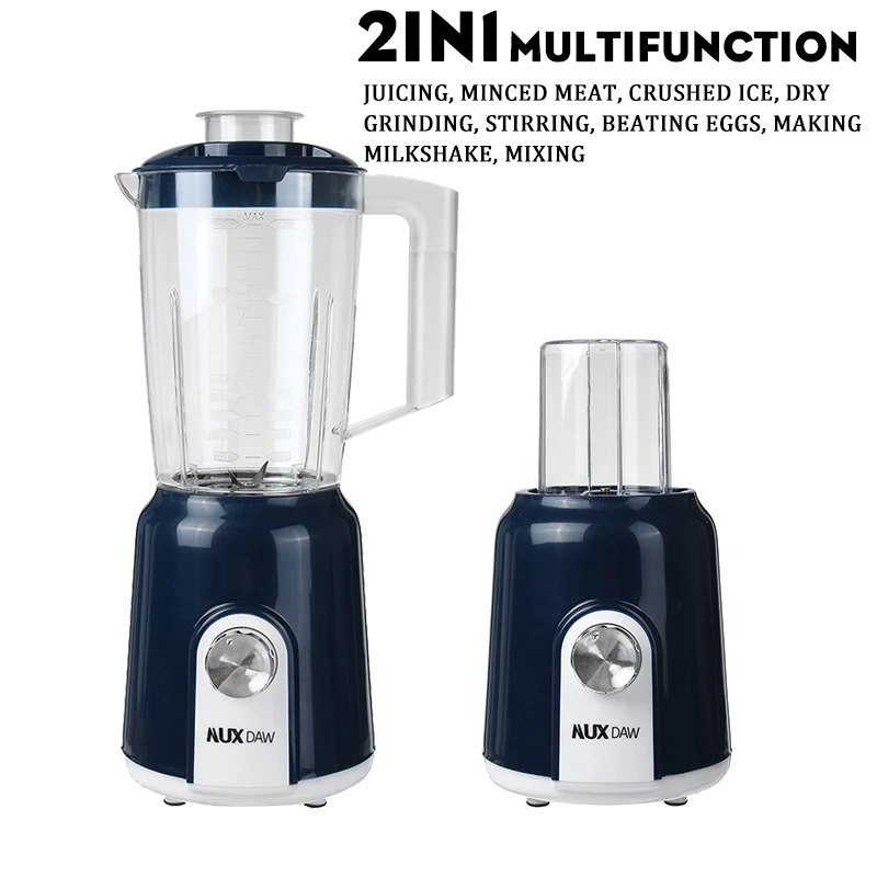 2-in-1 1.5L High Power Blender Mixer Electric Juicer Machine Smoothie Blender Food Processor Personal Juice Cup food mixer handheld blender
